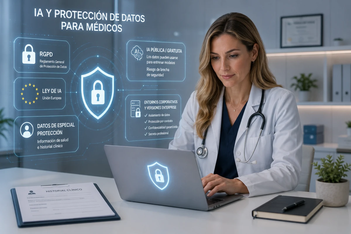 inteligencia artificial y protección de datos para médicos